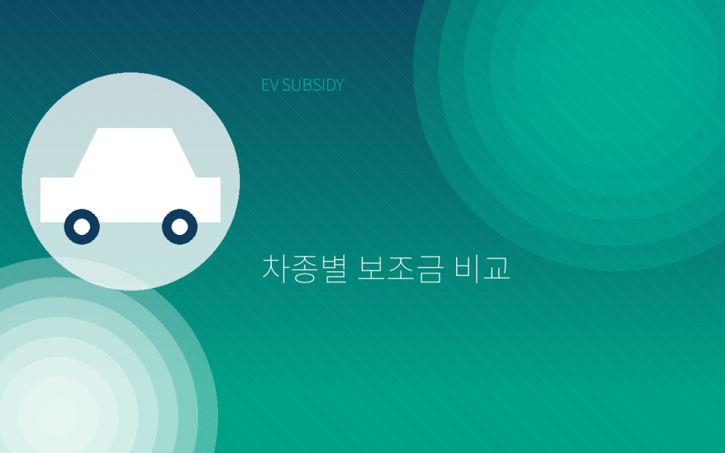 전기차 차종별 보조금 비교 이미지
