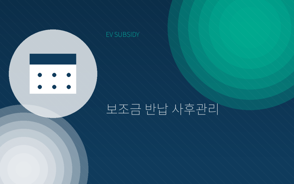 전기차 보조금 반납 사후관리 의무 이미지